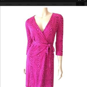 DVF Julian Two silk jersey wrap dress Sz14